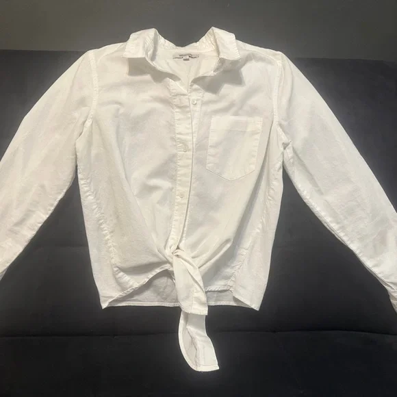 Madewell Cream Button-Up Shirt - Picture 1 of 4